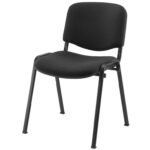 Chaise q-connect connect empilable 4 pieds poids maximum supporté 100kg 91x49x44cm coloris noir 5.3kg