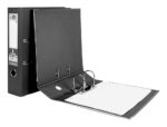 Classeur levier liderpapel a4 documenta carton rembordé 1,9mm dos 75mm rado métallique coloris noir – Image 9