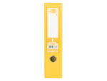 Classeur levier liderpapel a4 documenta carton rembordé 1,9mm dos 75mm rado métallique coloris jaune – Image 3