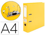Classeur levier liderpapel a4 documenta carton rembordé 1,9mm dos 75mm rado métallique coloris jaune