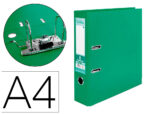 Classeur levier liderpapel a4 documenta carton rembordé 1,9mm dos 75mm rado métallique coloris vert