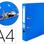 Classeur levier liderpapel a4 documenta carton rembordé 1,9mm dos 52mm rado métallique coloris bleu