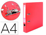 Classeur levier liderpapel a4 documenta carton rembordé 1,9mm dos 52mm rado métallique coloris rouge