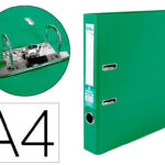 Classeur levier liderpapel a4 documenta carton rembordé 1,9mm dos 52mm rado métallique coloris vert