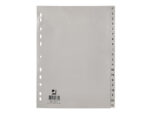 Intercalaire q-connect pp 20/ 100e a4 225x297mm multiperforé alphabet gravé onglets coloris gris – Image 2