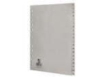 Intercalaire q-connect pp 20/ 100e a4 225x297mm multiperforé alphabet gravé onglets coloris gris – Image 3