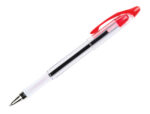 Stylo-bille q-connect transparent trait 0.4mm pointe moyenne 0.7mm encre douce grip caoutchouc coloris rouge – Image 3