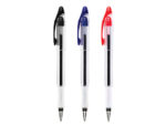 Stylo-bille q-connect transparent trait 0.4mm pointe moyenne 0.7mm encre douce grip caoutchouc coloris rouge – Image 5