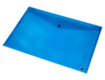 Pochette enveloppe liderpapel polypropylène 180 microns a3 420x297mm 50f fermeture bouton résistant transparent bleu – Image 6