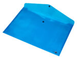 Pochette enveloppe liderpapel polypropylène 180 microns a3 420x297mm 50f fermeture bouton résistant transparent bleu – Image 7