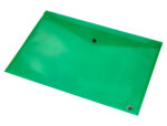 Pochette enveloppe liderpapel polypropylène 180 microns a3 420x297mm 50f fermeture bouton résistant transparent vert – Image 6