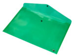 Pochette enveloppe liderpapel polypropylène 180 microns a3 420x297mm 50f fermeture bouton résistant transparent vert – Image 7