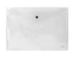 Pochette enveloppe liderpapel polypropylène 180 microns a3 420x297mm 50f fermeture bouton résistant transparent – Image 3
