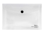 Pochette enveloppe liderpapel polypropylène 180 microns a6 148x105mm 50f fermeture bouton transparent – Image 3