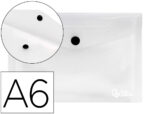 Pochette enveloppe liderpapel polypropylène 180 microns a6 148x105mm 50f fermeture bouton transparent