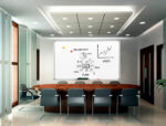 Tableau q-connect laqué magnétique cadre aluminium idéal collèges bureaux inclus accessoires fixation mur 150x100cm – Image 7