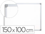 Tableau q-connect laqué magnétique cadre aluminium idéal collèges bureaux inclus accessoires fixation mur 150x100cm