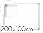 Tableau q-connect laqué magnétique cadre aluminium idéal collèges bureaux inclus accessoires fixation mur 200x100cm