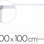 Tableau q-connect laqué magnétique cadre aluminium idéal collèges bureaux inclus accessoires fixation mur 200x100cm