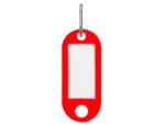 Porte-clés q-connect porte-étiquette plastique 50x22mm coloris rouge présentoir 100 unités – Image 2