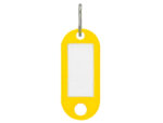 Porte-clés q-connect porte-étiquette plastique 50x22mm coloris jaune présentoir 100 unités – Image 2