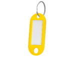 Porte-clés q-connect porte-étiquette plastique 50x22mm coloris jaune présentoir 100 unités – Image 3