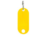 Porte-clés q-connect porte-étiquette plastique 50x22mm coloris jaune présentoir 100 unités – Image 4