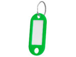 Porte-clés q-connect porte-étiquette plastique 50x22mm coloris vert présentoir 100 unités – Image 3
