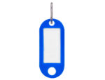Porte-clés q-connect porte-étiquette plastique 50x22mm coloris bleu présentoir 100 unités – Image 2