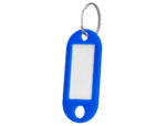 Porte-clés q-connect porte-étiquette plastique 50x22mm coloris bleu présentoir 100 unités – Image 3