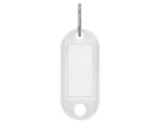 Porte-clés q-connect porte-étiquette plastique 50x22mm coloris blanc présentoir 100 unités – Image 2