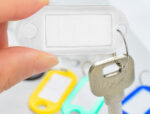 Porte-clés q-connect porte-étiquette plastique 50x22mm coloris blanc présentoir 100 unités – Image 6