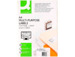 Étiquette adhésive q-connect 52.5x29.7mm coins droits imprimante jet encre laser copieur boîte 100 feuilles 4000 unités – Image 3