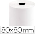 Bobine thermique q-connect 80mm largeur x 80mm diametre  55gr sans bisphenol a