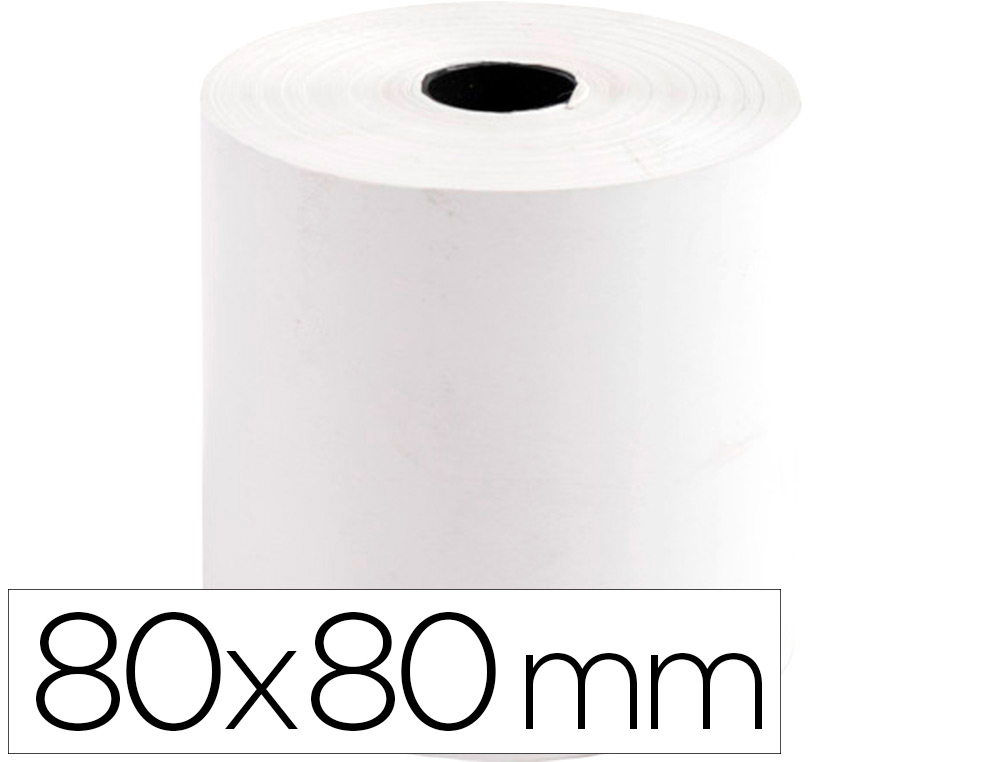 935089g-1.jpg Bobine thermique q-connect 80mm largeur x 80mm diametre 55gr sans bisphenol a – Image 1