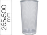 Porte-parapluies q-connect maille métallique capacité 22.6l hauteur 500mm diamètre fond 265mm coloris argent