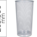 Porte-parapluies q-connect maille métallique capacité 22.6l hauteur 500mm diamètre fond 265mm coloris argent