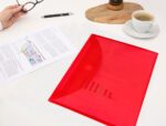 Pochette enveloppe liderpapel polypropylène 180 microns a4 297x210mm fermeture velcro coloris rouge – Image 8