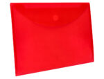 Pochette enveloppe liderpapel polypropylène 180 microns a4 297x210mm fermeture velcro coloris rouge – Image 4