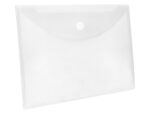 Pochette enveloppe liderpapel polypropylène 180 microns a4 297x210mm fermeture velcro coloris transparent – Image 4
