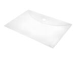 Pochette enveloppe liderpapel polypropylène 180 microns a4 297x210mm fermeture velcro coloris transparent – Image 5