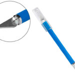 Cutter bistouri q-connect en gomme lame 6mm fixe avec      capuchon de protection 5 lamesde rechange incluses