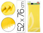 Papier de soie liderpapel 52x76cm 18g/m2 unicolore jaune sachet 5f