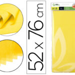Papier de soie liderpapel 52x76cm 18g/m2 unicolore jaune sachet 5f