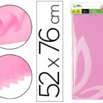 Papier de soie liderpapel 52x76cm 18g/m2 unicolore rose sachet 5f