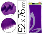 Papier de soie liderpapel 52x76cm 18g/m2 unicolore violet sachet 5f
