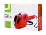 Pince à étiqueter q-connect 1 ligne 8 caractères 225x135x40mm 300g coloris rouge rouleau encreur non inclus – Image 11