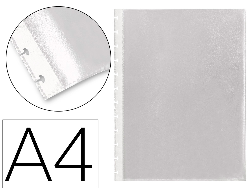 936120g-1.jpg Pochette liderpapel polypropylène recharge protège-documents a4 210x297mm 70 microns lot 10 unités – Image 1