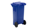 Poubelle q-connect conteneur polystyrène couvercle 100l 525x510x800mm 2 roues coloris bleu – Image 5