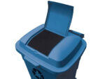 Poubelle q-connect conteneur polystyrène couvercle 240l 620x610x1040mm 2 roues coloris bleu – Image 4